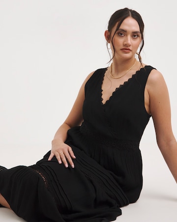 Joe Browns Black Ultimate Holiday Crinkle Maxi Dress