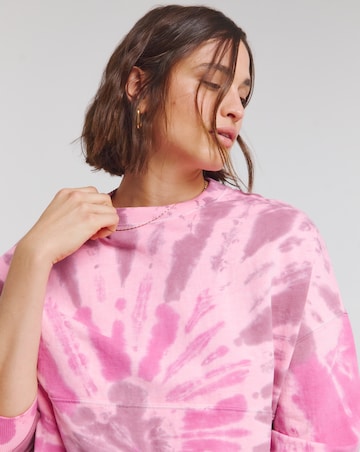 Pink Tie Dye Tunic Sweatshirt
