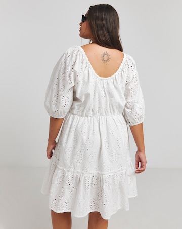White Broderie Skater Dress