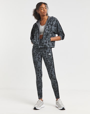 adidas All Over Print Leopard Full Zip Hoodie