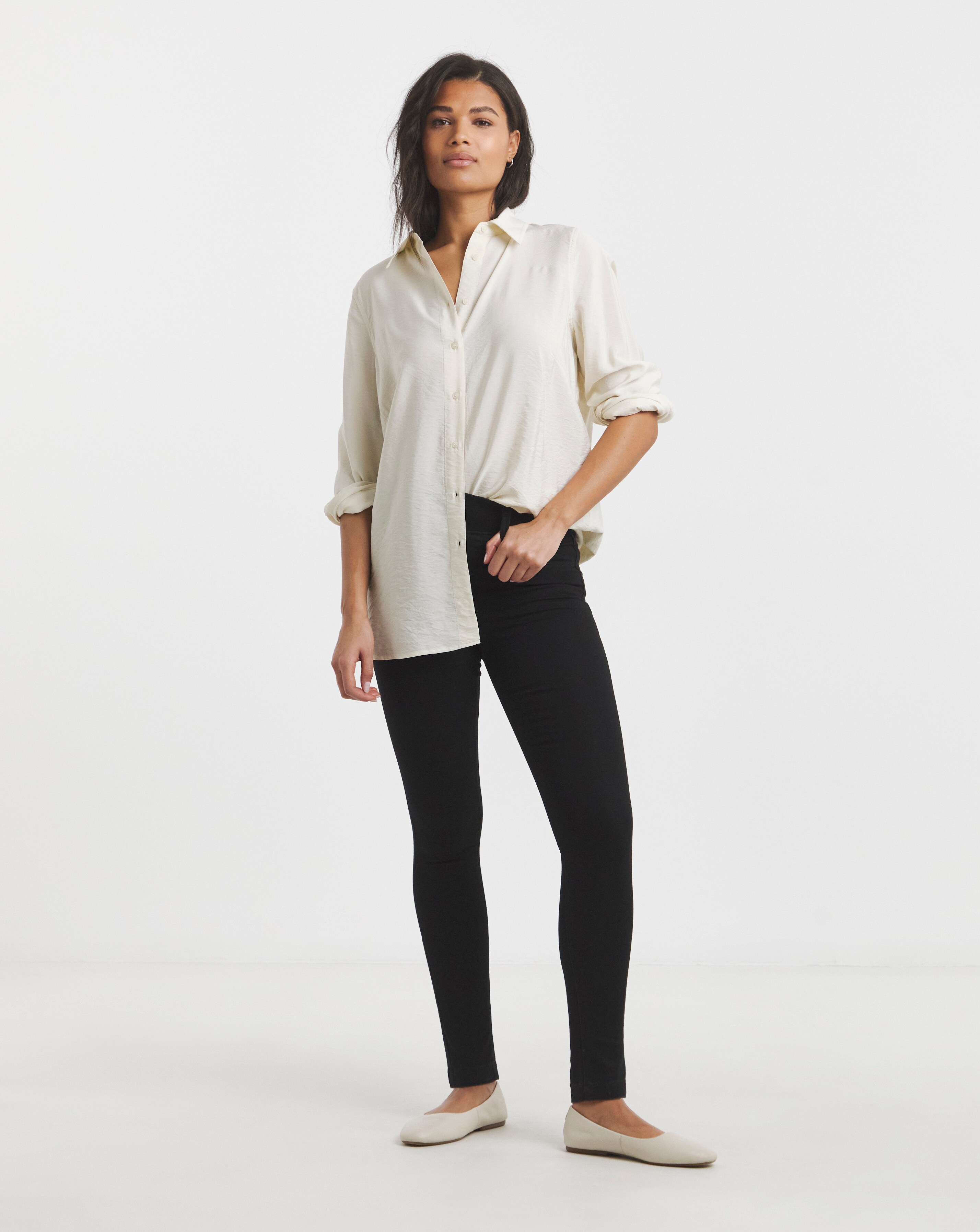 Black Stretch Skinny Pull On Jeggings