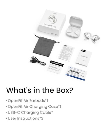 Shokz OpenFit Air True Wireless Open-Ear Earbuds - White