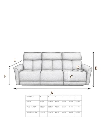 Aspire Ashford Fabric Recliner 2 Seater