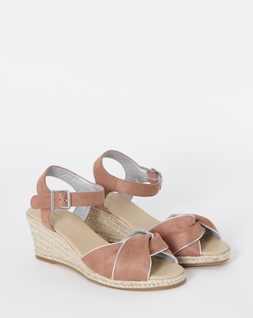 Blaze Twist Detail Espadrille Wedge Sandals - Extra Wide Fit (EEE)