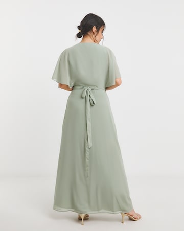Maya Deluxe Embellished True Wrap Dress