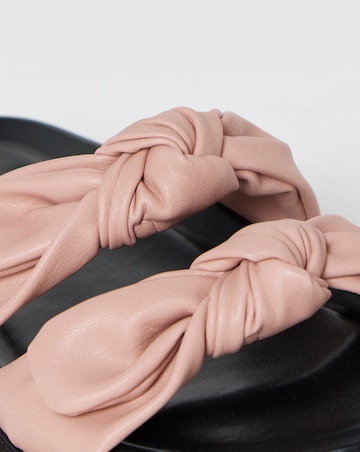 Ide Bow Detail Footbed Sandals - Wide Fit (E)