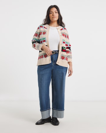 Fruit Fair Isle Crew Neck Cardigan