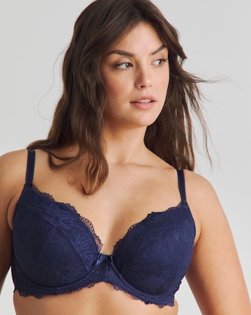 Pretty Secrets (2 Pack) Ella Lace Padded Plunge Wired Bras (B-F ) Aqua/Blue
