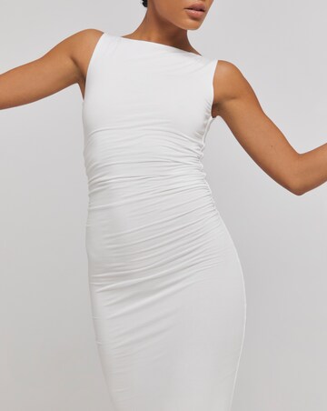 TALA 365 Ruched Side Boat Neck Maxi Dress