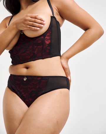 Simply Be Open Back Lace Brazilian Brief