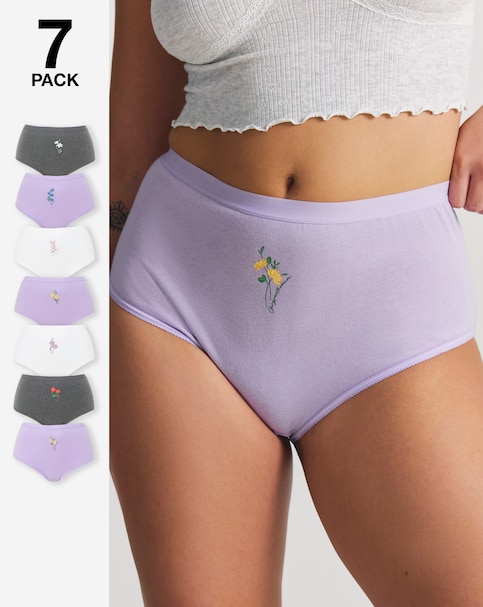 Pretty Secrets (7 Pack) Full Fit Brief Knickers