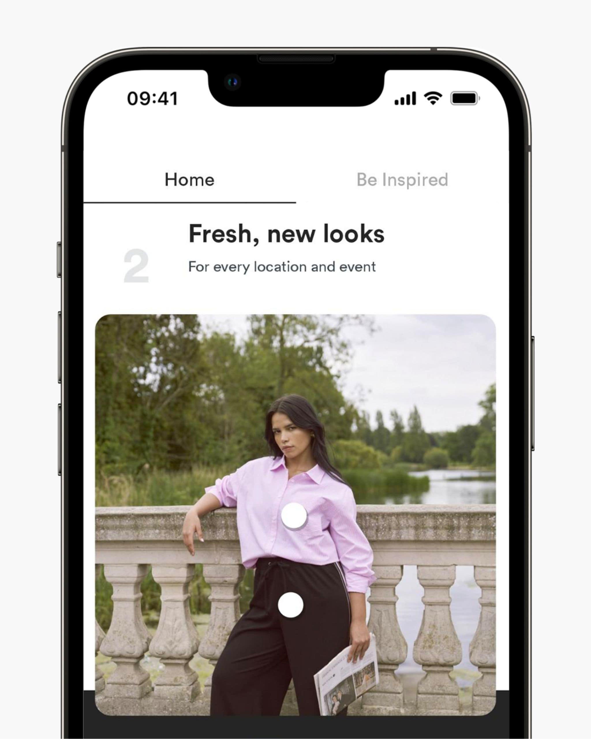Fresh new looks page in the app