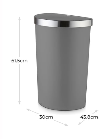 Tower Grey 50L Curved Sensor Bin