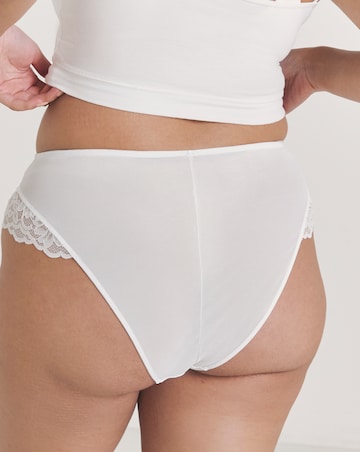 Ann Summers Sexy Lace Planet High Waist Brazillian White
