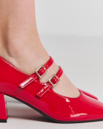 Kody Mary Jane Block Heeled Shoes - Extra Wide Fit (EEE)