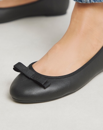 Simply Be Abundance Classic Bow Ballerina Shoes - Standard Fit (D)