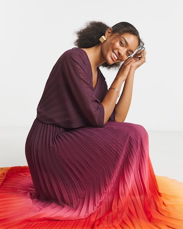 Joanna Hope Ombre Pleated Dress