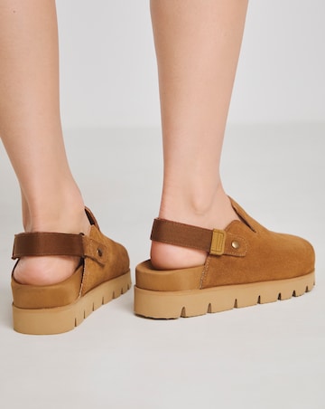 Austin Suede Chunky Closed Toe Mules - Extra Wide Fit (EEE)