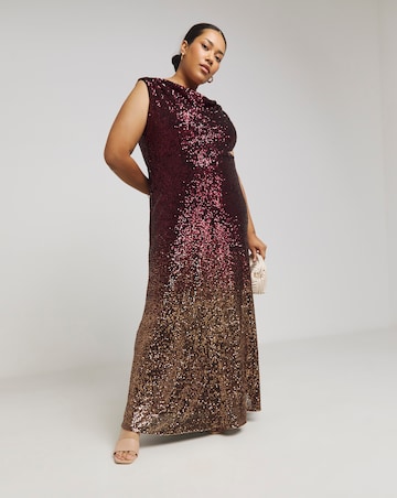 Joanna Hope Ombre Sequin Dress
