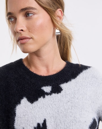 Cow Print Crew Neck Jumper