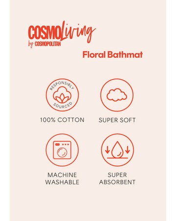 Cosmo Floral Cotton Bath Mat