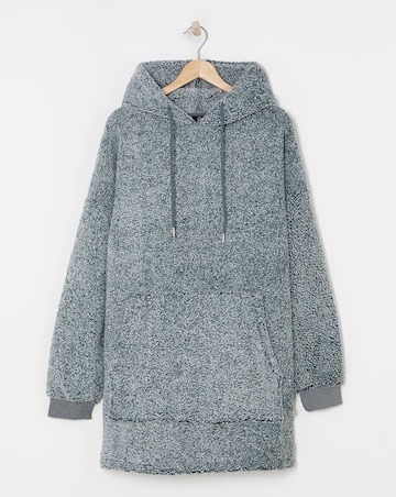 Supersoft Borg Oversized Hooded Lounge Dress