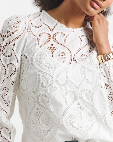 Joanna Hope Premium Broderie Blouse