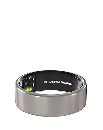 Ultrahuman Ring AIR Bluetooth Smart Ring - Raw Titanium - Size 6