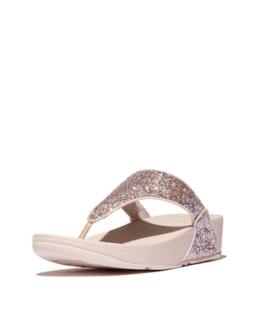 Fit Flop Rose Lulu Glitter Toe-Post Sandals -Standard Fit (D)