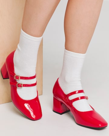 Kody Mary Jane Block Heeled Shoes - Extra Wide Fit (EEE)