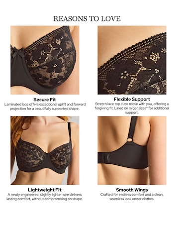 Panache Celeste Balcony Black Wired Bra