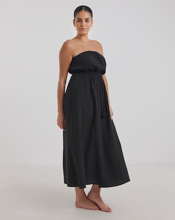 Beach to Beach Cotton Bandeau Beach Midi Dress