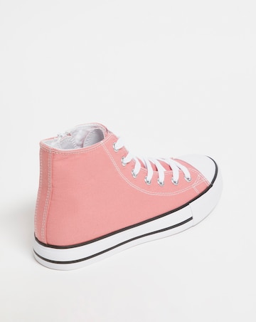 Thorn Canvas Hi Top Trainer Wide Fit