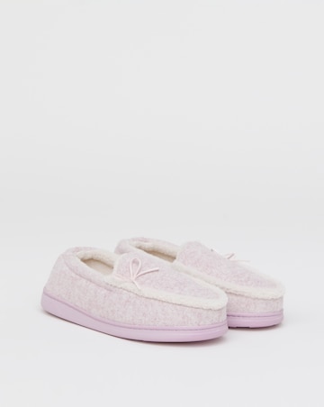 Melody Full Slipper With Bow - Extra Wide Fit (EEE)