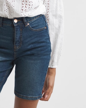 Simply Be Mid Vintage Blue 24/7 Knee Short