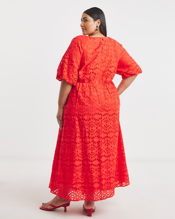 Joanna Hope Puff Sleeve Broderie Dress