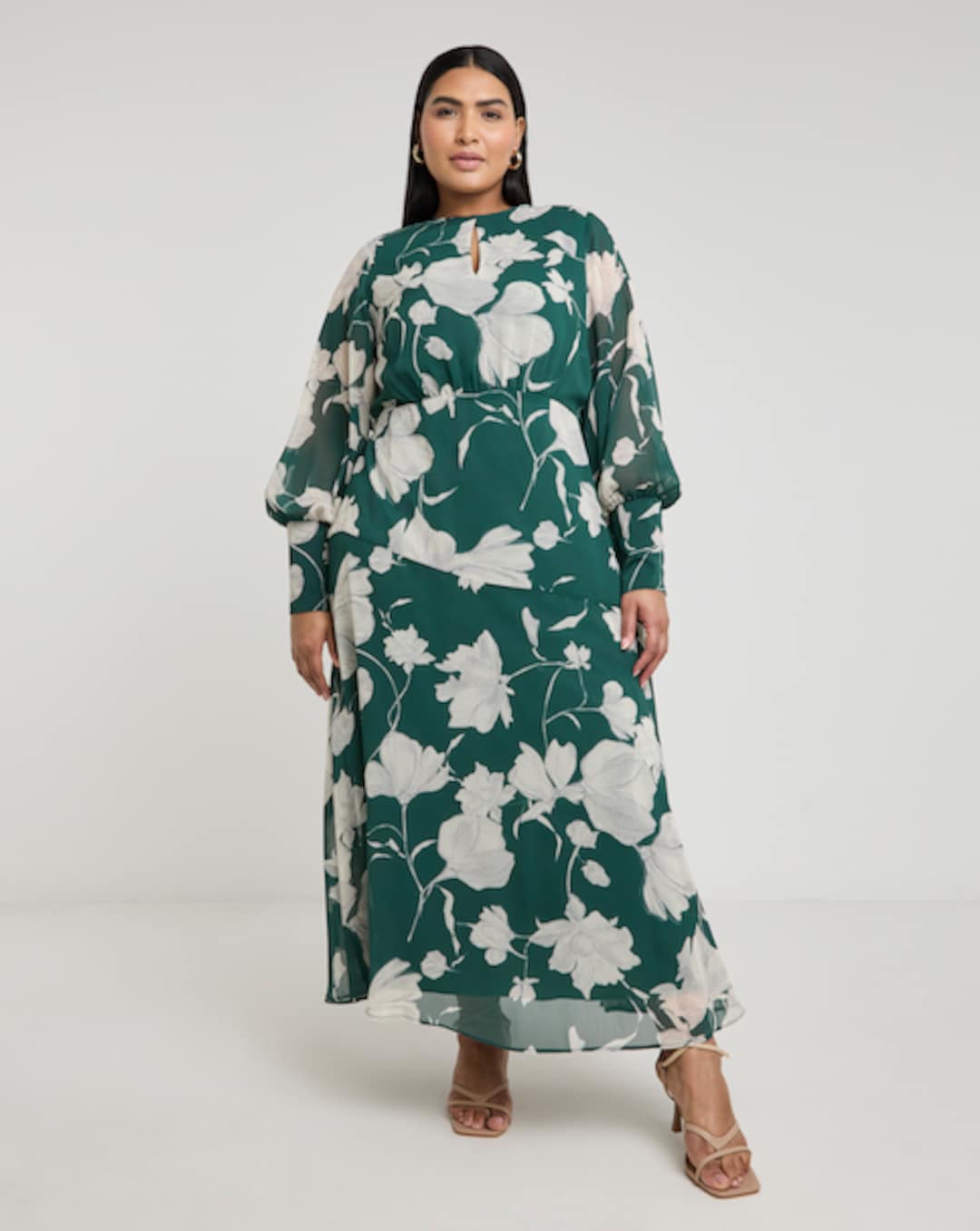 madeline embellished maxi dress MADELINE SALMON PEACH PEARL MAXI DRESS
