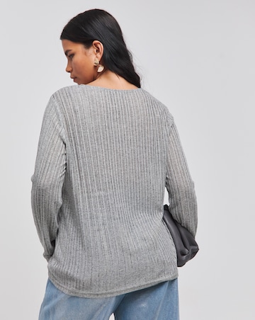 Grey Marl Jersey Ladder Top