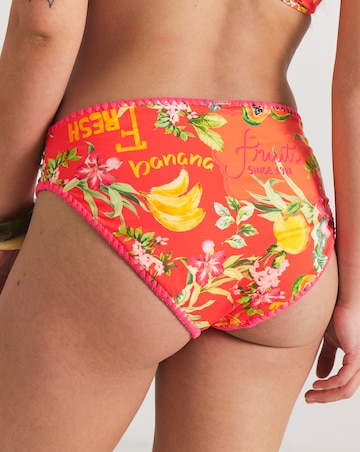 Figleaves Fruit Print Midi Bikini Bottoms