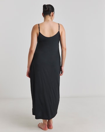 Pretty Secrets 2 Pack Maxi Slips Length 52in - Black/Almond