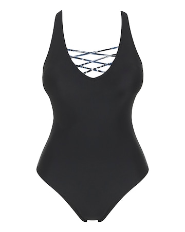 Simply Be Sports Cut Out Detail Swimsuit