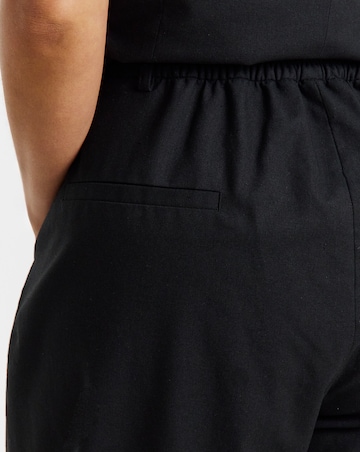 Simply Be Black Pleated Barrel Leg Trousers