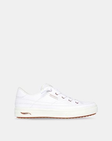 Skechers White Arch Fit Arcade Meet Ya There Slip-On Trainers - Wide Fit (E)