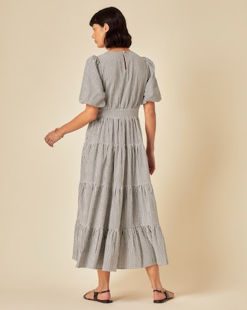 Nobody's Child Ricky Midi Dress Mono Gingham