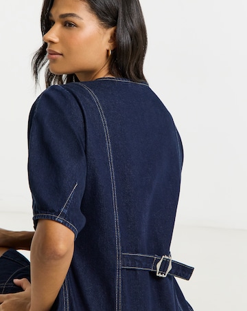 Indigo Cinched Mini Dress