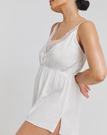 Figleaves Animal Jacquard Stretch Satin Playsuit