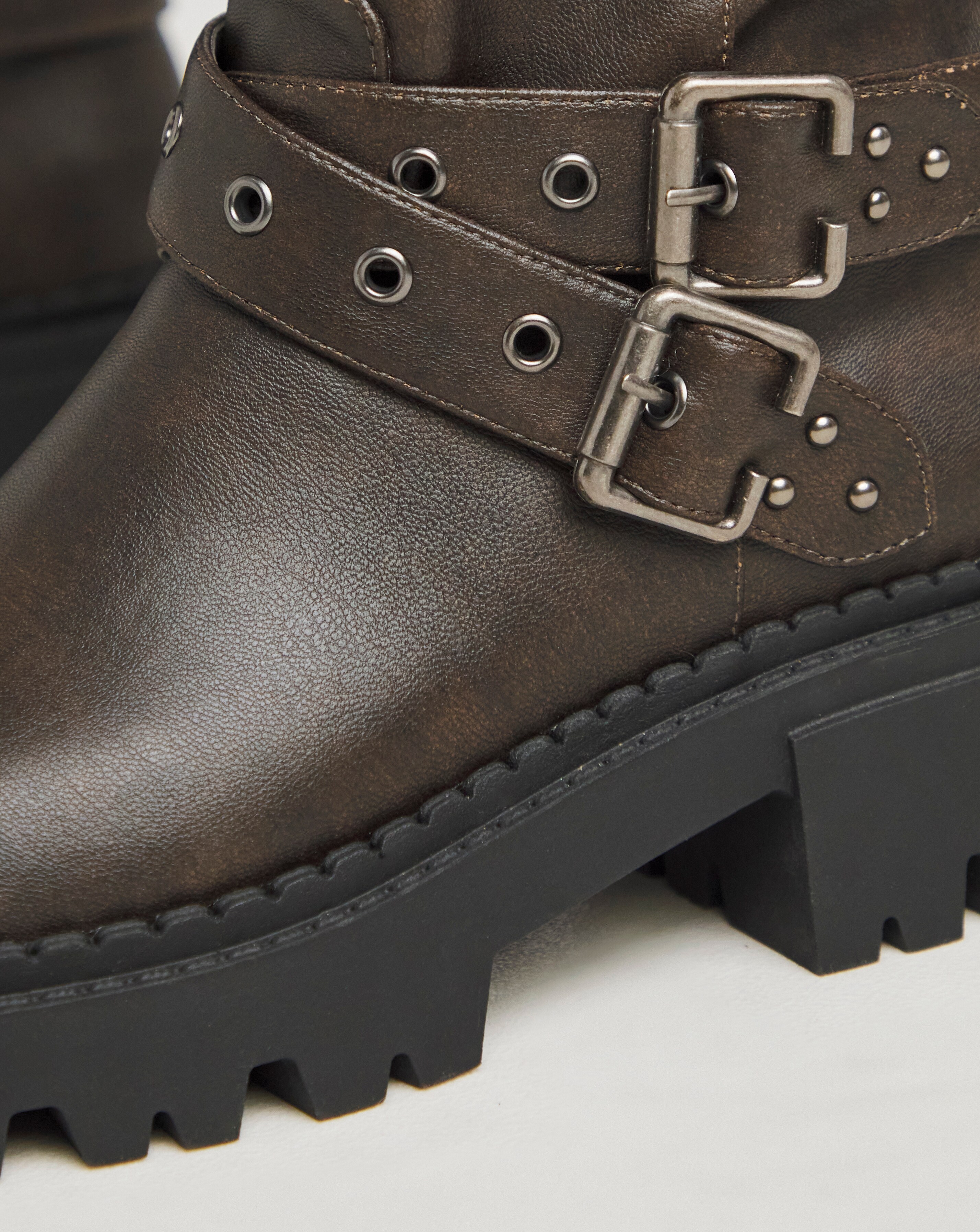 Hendrix Chunky Buckle Biker Boots - Extra Wide Fit (EEE) & Super