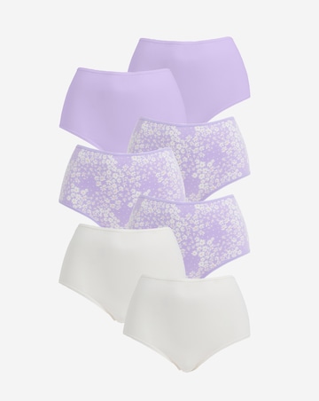 Pretty Secrets 7 Pack Cotton Full Fit Brief Knickers