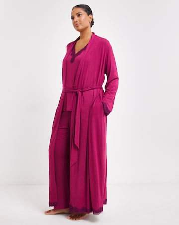 Pretty Secrets Cool Stretch Lace Midi Dressing Gown