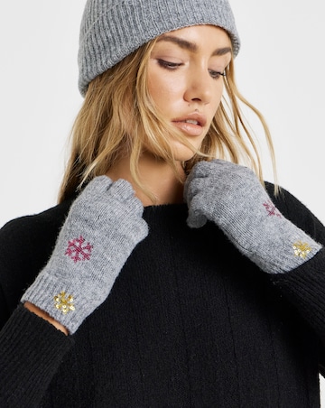 Sequin Snowflake Hat & Glove Gift Set